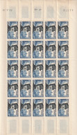 Feuille De 25 CD 23.4.56 Du N° 336 "Maréchal Franchet D'Esperey" 15f Bleu Et Bleu-noir - Unused Stamps