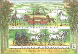 CZ 2022-1180-3 HORSES, CZECH, S/S,  MNH - Blokken & Velletjes