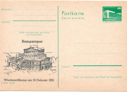 73296 - DDR - 1985 - 10Pfg Kl.Bauten GAKte M Zudruck "Semperoper", Ungebraucht - Musik