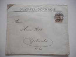ENVELOPPE ALSACE, OLYMPIA DE DORNACH 1912 POUR GUEBWILLER  COMMERCIALE - Collections (sans Albums)