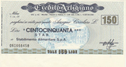 MINIASSEGNO CREDITO ARTIGIANO STAR L.150 QFDS (YM675 - [10] Assegni E Miniassegni