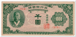 SOUTH KOREA,1000 WON,1950,P.8,VF - Korea, South