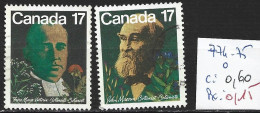 CANADA 774-75 Oblitérés Côte 0.60 € - Used Stamps