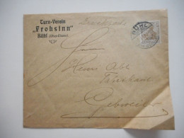 ENVELOPPE ALSACE, BUHL, TURNVEREIN FROHSINN 1911 POUR GUEBWILLER  COMMERCIALE - Collections (sans Albums)