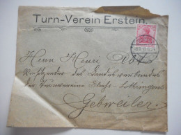 ENVELOPPE ALSACE, BUHL, ERSTEIN TURN-VEREIN 1912 POUR GUEBWILLER  COMMERCIALE - Collections (sans Albums)