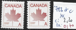 CANADA 786 & C ** Côte 2.20 € - Unused Stamps