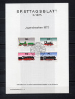 ALLEMAGNE BERLIN    N° 452 à 455    ENCART PREMIER JOUR   COTE ? €     TRAIN TRANSPORT - Briefe U. Dokumente