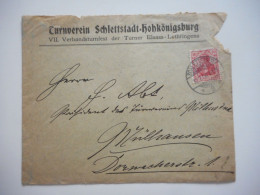 ENVELOPPE ALSACE, HAUT KOENIGSBOURG 1906 TURNVEREIN SCHLETTSTADT 1906  COMMERCIALE - Collections (sans Albums)