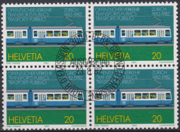 1982 Schweiz ET ° Zum: CH 672, MI: CH 1232, 100 Jahre Zürcher Strassenbahn - Strassenbahnen
