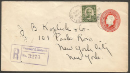 1932 Registered Cover 13c Cartier/Uprated PSE Montreal Stn N PQ Quebec To USA - Histoire Postale