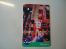 THAILAND USED  CARDS  RARE TOT CHIPS WITH HOLE WHITHOUT  UNIT BASKETBALL - Thaïland