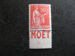 TB N° 283c, Neuf X. Avec PUB Inférieure " MOET ". - Unused Stamps