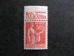 TB N° 283h, Neuf XX. Avec PUB Supérieure " MOET ". - Unused Stamps