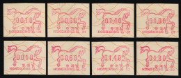 Hongkong 1990 - Mi-Nr. ATM 5 ** - MNH - Automat 01 & 02 - Je 4 Wertstufen - Distribuidores