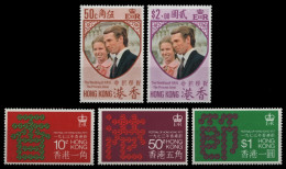 Hongkong 1973 - Mi-Nr. 282-283 & 284-286 ** - MNH - 2 Ausgaben - Nuevos