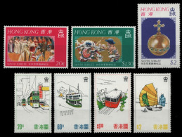 Hongkong 1977 - Mi-Nr. 331-333 & 337-340 ** - MNH - 2 Ausgaben - Ongebruikt