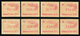 Hongkong 1988 - Mi-Nr. ATM 3 ** - MNH - Automat 01 & 02 - Je 4 Wertstufen - Distribuidores