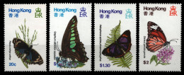 Hongkong 1979 - Mi-Nr. 353-356 ** - MNH - Schmetterlinge / Butterflies - Nuovi