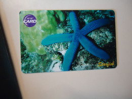 THAILAND USED  CARDS TOT CHIPS MARINE LIFE FISHES  STARFISH - Pesci
