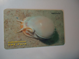 THAILAND USED  CARDS TOT CHIPS MARINE LIFE FISHES SHALLS - Pesci