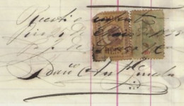 Brazil 1895 J. De Souza & Co. Invoice Issued In Rio De Janeiro National Treasury Tax Stamp 20 And 200 Réis - Storia Postale