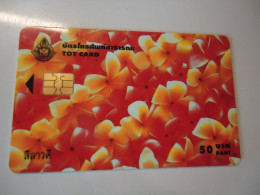 THAILAND USED CARDS TOT CHIPS PLANTS FLOWERS - Blumen