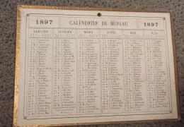 CALENDRIER De BUREAU 1897 - Format 23,5 Cm X 17 Cm - Formato Grande : ...-1900