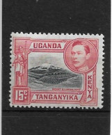 KENYA, UGANDA AND TANGANYIKA 1938 15c SG 137 PERF 13¼ LIGHTLY MOUNTED MINT Cat £45 - Kenya, Uganda & Tanganyika