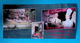 JC, Publicité, Dépliant 6 Pages,  Restaurant LE GRENIER A SEL, 03, MONTLUCON, 4 Scans, Frais Fr 1.95 E - Publicidad