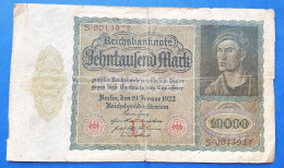 1 BILLETS ALLEMAND - 10 000 MARK - 1922  - BE - 10.000 Mark