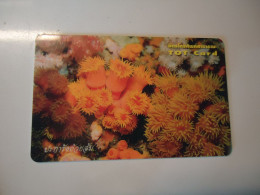 THAILAND USED CARDS TOT CHIPS MARINE LIFE CORALS - Peces