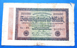 1 BILLETS ALLEMAND - 20 000 MARK - 1923  - BE - 20000 Mark