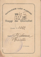 NAVIGAZIONE LAGO MAGGIORE VIAGGI DEI GIORNALISTI 1942-3-4 (XF116 - Europa