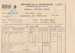 BOLLETTINO DI CONSEGNA FERRROVIE 1941 EMPOLI (XF654 - Europa