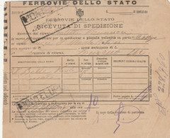 RICEVUTA SPEDIZIONE FERROVIE 1908 (XF472 - Europa