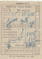 BIGLIETTO TRENO 1948 FIRENZE (XF470 - Europa