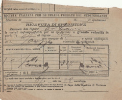 RICEVUTA SPEDIZIONE TRENO PRIMI 900 GRANDE VELOCITA (XF340 - Europa