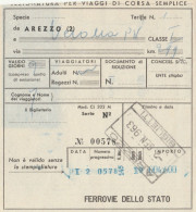 BIGLIETTO TRENO AREZZO VERONA 1963 (XF305 - Europe