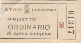 ATAM LIVORNO BIGLIETTO ORDINARIO (XF218 - Europa