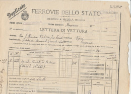 LETTERA DI VETTURA FERROVIE GRAGNOLA 1922 (XF763 - Europe