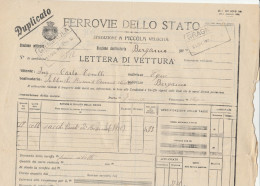 LETTERA DI VETTURA FERROVIE GRAGNOLA 1922 (XF761 - Europa