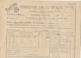 LETTERA DI VETTURA FERROVIE MONZONE 1922 (XF759 - Europe