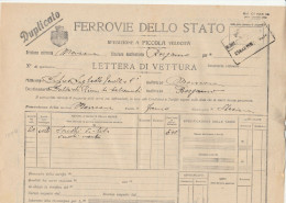 LETTERA DI VETTURA FERROVIE MONZONE 1922 (XF756 - Europa