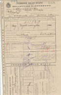 BOLLETTINO DI CONSEGNA FERRROVIE 1922 PONZANO MAGRA (XF744 - Europe