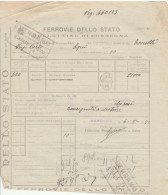 BOLLETTINO DI CONSEGNA FERRROVIE 1922 BERGAMO (XF731 - Europa