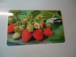 THAILAND USED CARDS STRAWBERRY FRUIT - Lebensmittel