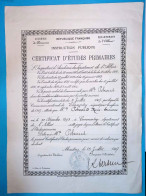 JC, Diplôme, Certificat D'études Primaires, Département De L'Allier, Académie De Clermont,Moulins, 1907, Frais Fr 2.25 E - Diploma & School Reports