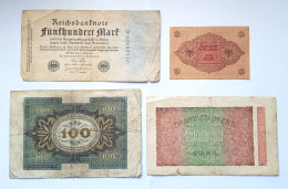 LOT De 4 BILLETS ALLEMAND - 500 Rare / 2 / 100 / 20000 MARK - 1920  - BE - 20.000 Mark