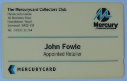 UK - Great Britain - Mercury - MER665 - John Fowle - Appointed Retailer - Mercury Communications & Paytelco