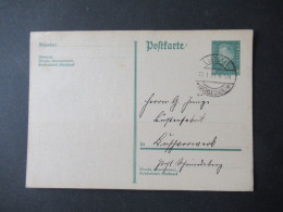 DR 1931 Ganzsache Mit Tagesstempel Libau (Schlesien) Mit Inhalt! - Slesia